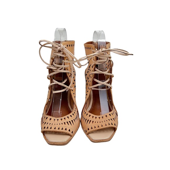 Jeffrey Campbell Rodillo Leather Wedge Sandals - Picture 3 of 10